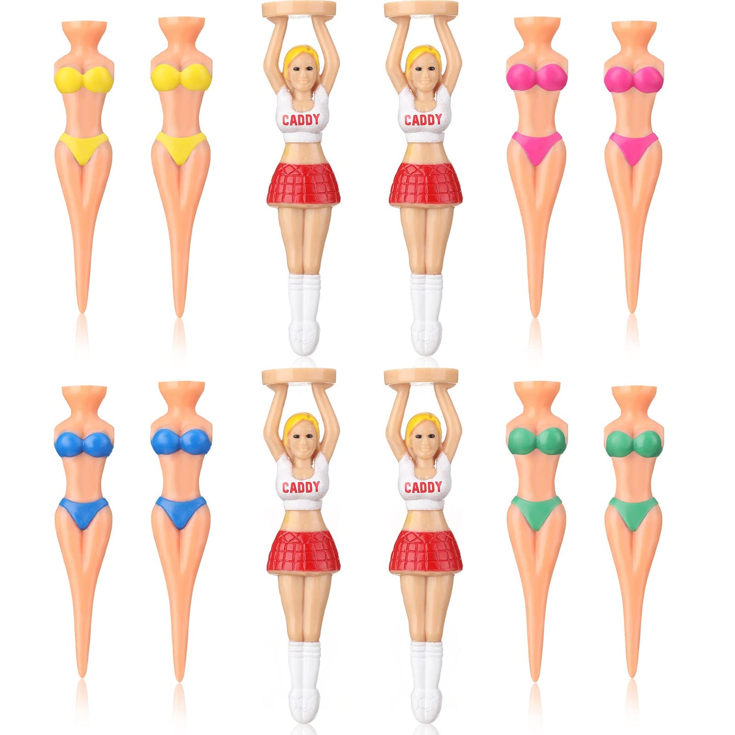 Colorful Bikini Golf Tees 12-Pack